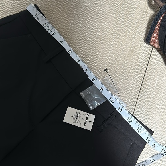 Express columnist ankle ruffle hem stretch dress work slacks trousers pants 2 4 - Picture 6 of 8